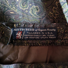 Load image into Gallery viewer, 90s Vintage Dark Brown Paisley Midi Skirt