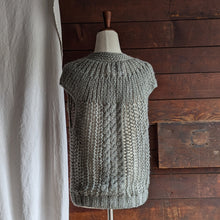 Load image into Gallery viewer, 80s Vintage Hand Knit Grey Sweater Vest