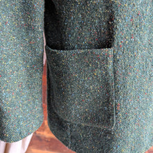 Load image into Gallery viewer, 80s Vintage Green Wool Tweed Blazer