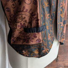 Load image into Gallery viewer, 80s/90s Vintage Rust Open-Front Embroidered Vest