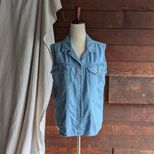Load image into Gallery viewer, 90s Vintage Denim Sleeveless Top