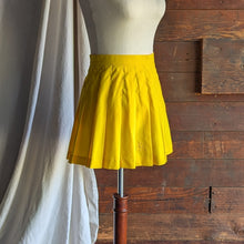 Load image into Gallery viewer, Vintage Yellow Pleated Tennis Skirt