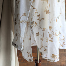 Load image into Gallery viewer, Y2K Sheer White Botanical Long Blouse