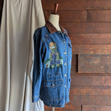 Load image into Gallery viewer, 90s Vintage Frog Applique Denim Barn Coat
