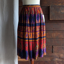 Load image into Gallery viewer, 90s Vintage Bright Multicolored Rayon Midi Skirt