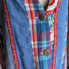 Load image into Gallery viewer, 90s Vintage Denim Patchwork Vest
