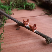 Load image into Gallery viewer, Porcelain Fox Stud Earrings