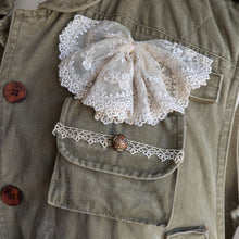 Load image into Gallery viewer, Upcycled 'Fishing Net' Lace-Trimmed Fishing Vest