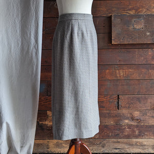 60s Vintage Grey Tweed Maxi Skirt