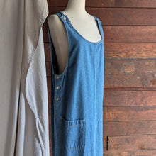 Load image into Gallery viewer, 90s Vintage Maxi Denim Pinafore Dress