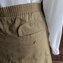 Load image into Gallery viewer, 90s Vintage Pleat-Front Khaki Safari Midi Skirt