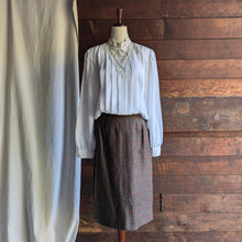 Load image into Gallery viewer, 70s Vintage Olive Green and Red Pencil Skirt