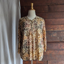 Load image into Gallery viewer, 90s Vintage Plus Size Earthy Vine Print Top