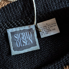 Load image into Gallery viewer, 90s Vintage Cropped Black and Brown Cardigan