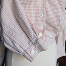 Load image into Gallery viewer, 80s/90s Vintage Light Pink Gingham Cropped Jacket