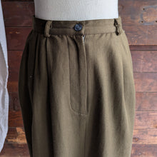 Load image into Gallery viewer, 90s Vintage Olive Midi Skirt