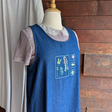 Load image into Gallery viewer, 90s Vintage Plus Size Embroidered Denim Midi Dress
