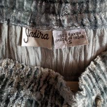 Load image into Gallery viewer, 90s Vintage Blue Crushed Velvet Broomstick Maxi Skirt