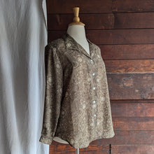 Load image into Gallery viewer, Plus Size Brown Paisley Print Blouse