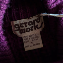 Load image into Gallery viewer, 80s Vintage Purple Acrylic Knit Sweater