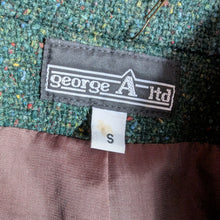 Load image into Gallery viewer, 80s Vintage Green Wool Tweed Blazer