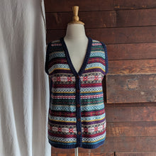 Load image into Gallery viewer, 90s Vintage Plus Size Wool Blend Blue Sweater Vest