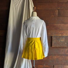 Load image into Gallery viewer, Vintage Yellow Pleated Tennis Skirt