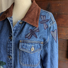 Load image into Gallery viewer, 90s Vintage Frog Applique Denim Barn Coat