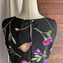 Load image into Gallery viewer, Y2K Vintage Purple and Black Floral Sleeveless Dress