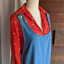 Load image into Gallery viewer, 90s Vintage Maxi Denim Pinafore Dress