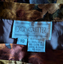 Load image into Gallery viewer, 90s Vintage Earthy Floral Satin Silk Skirt