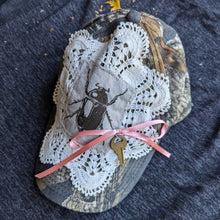Load image into Gallery viewer, Upcycled Beetle and Key Camo Baseball Hat