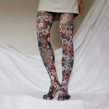 Load image into Gallery viewer, "Honeycomb Quilt" Printed Art Tights