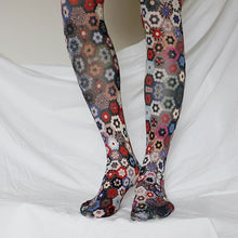 Load image into Gallery viewer, "Honeycomb Quilt" Printed Art Tights