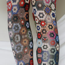 Load image into Gallery viewer, "Honeycomb Quilt" Printed Art Tights