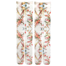 Load image into Gallery viewer, "Antique Flowers" Printed Art Tights