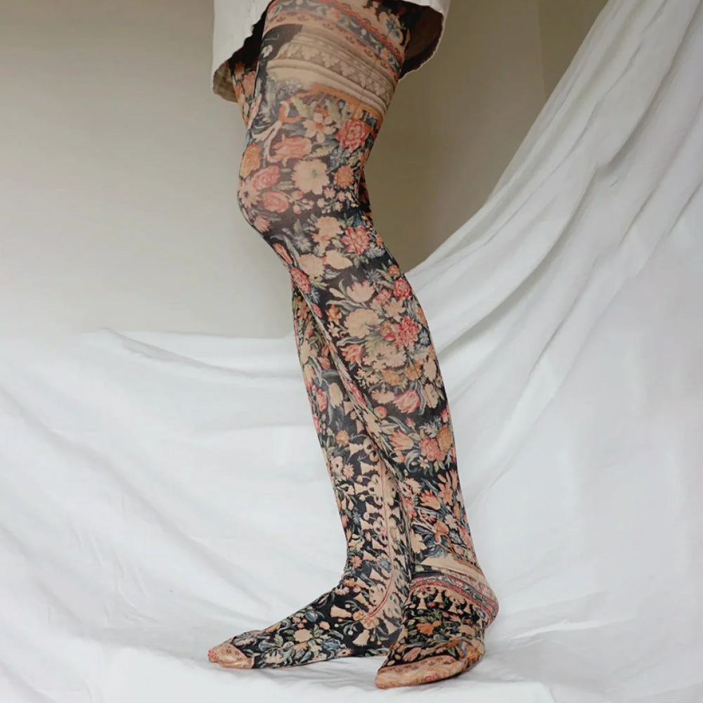 "Savonnerie" Printed Art Tights – Forager Vintage
