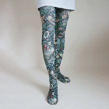 Load image into Gallery viewer, "Strawberry Thief" Printed Art Tights