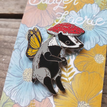 Load image into Gallery viewer, Badger Faerie Enamel Pin
