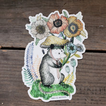 Load image into Gallery viewer, Bloom Lover Opossum Vinyl Sticker