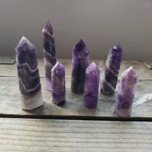 Load image into Gallery viewer, Chevron Amethyst Obelisk