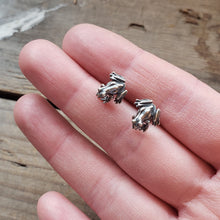 Load image into Gallery viewer, Sterling Silver Frog Stud Earrings