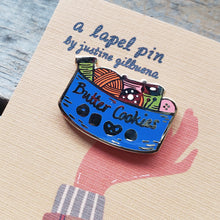 Load image into Gallery viewer, Butter Cookie Sewing Kit Enamel Pin