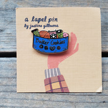 Load image into Gallery viewer, Butter Cookie Sewing Kit Enamel Pin