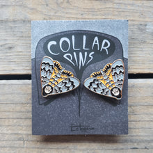 Load image into Gallery viewer, Death's Head Moth Collar Pin Set