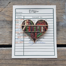 Load image into Gallery viewer, Library Book Heart Enamel Pin