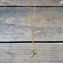 Load image into Gallery viewer, Tiny Brass Scissors Pendant