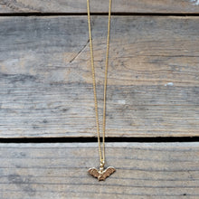 Load image into Gallery viewer, Tiny Brass Bat Pendant