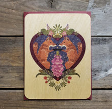 Load image into Gallery viewer, Fox Love Printed Wood Postcard