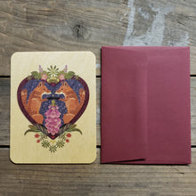 Load image into Gallery viewer, Fox Love Printed Wood Postcard